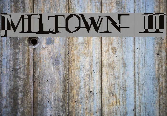 Miltown II フォント examples