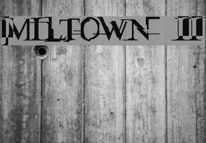 Miltown II Schriftart examples