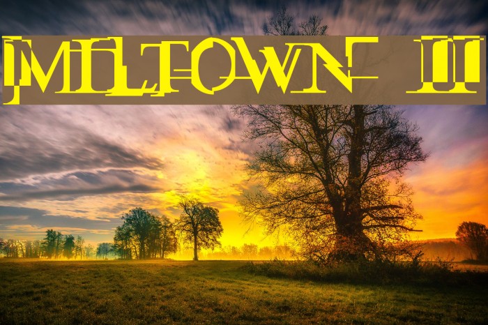 Miltown II フォント examples
