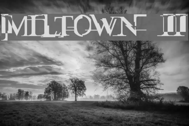 Miltown II Schriftart examples