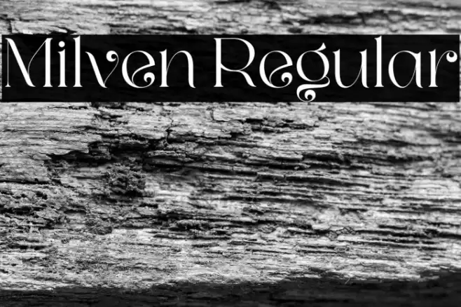Milven Regular Font examples