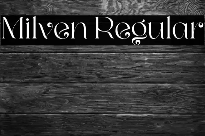 Milven Regular Font examples