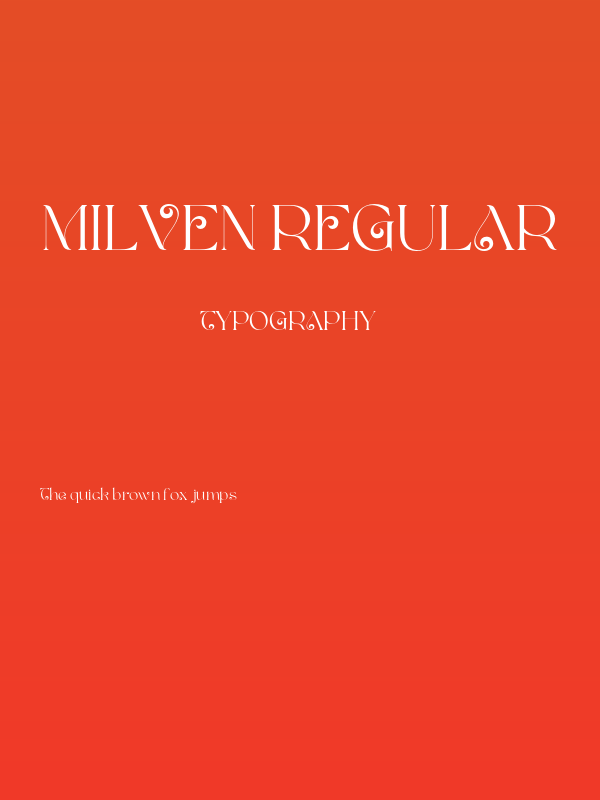 Milven Regular Poster
