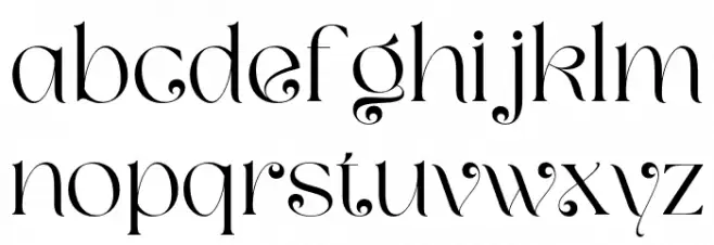 Milven Regular Font LOWERCASE