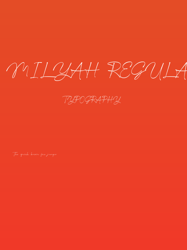 Milyah Regular Poster