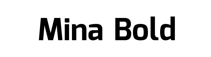 Mina Bold  font caratteri gratis