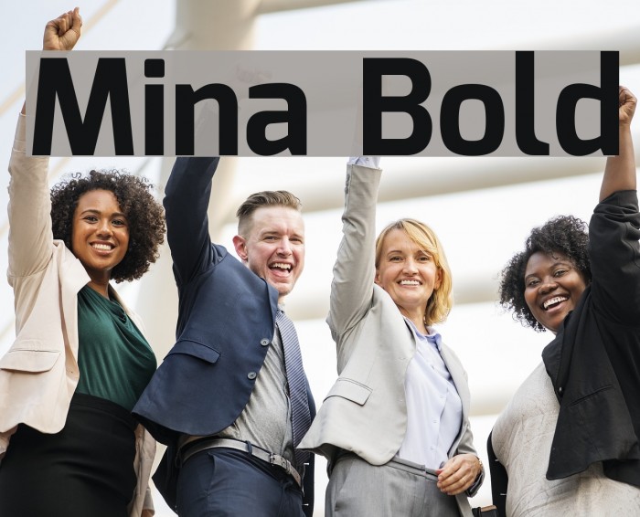 Mina Bold Font examples
