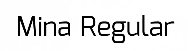 Mina Regular  font caratteri gratis