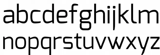 Mina Regular Schriftart Kleinbuchstaben