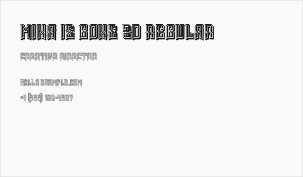 Mina is gone 3D Regular Business Card