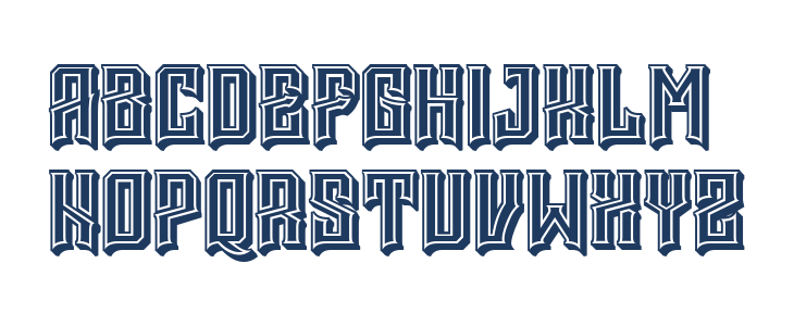 Mina is gone 3D Regular Lowercase