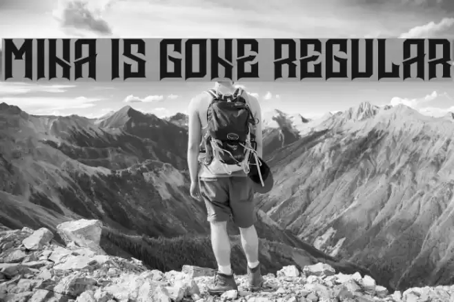 Mina is gone Regular Font examples