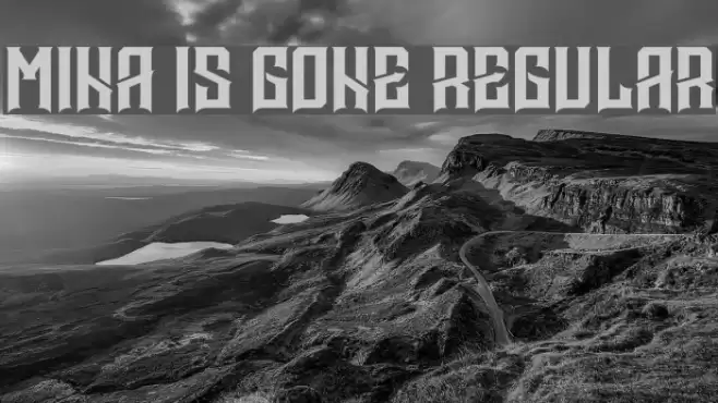 Mina is gone Regular Font examples