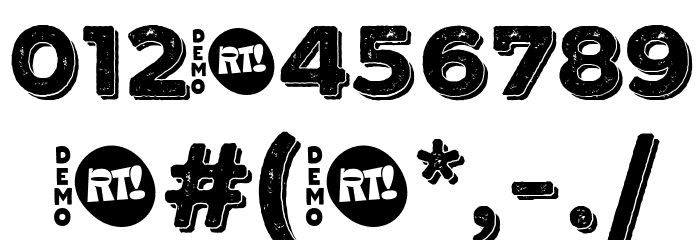 Minado Rough Demo Regular Font OTHER CHARS