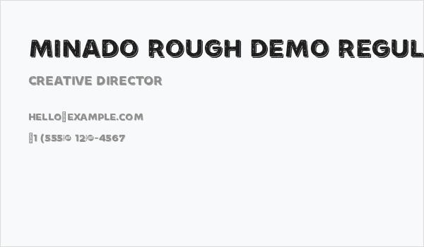 Minado Rough Demo Regular Business Card