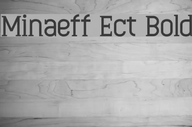 Minaeff Ect Bold Font examples