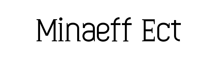 Minaeff Ect Font