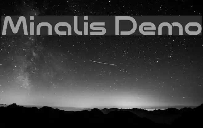 Minalis Demo Font examples