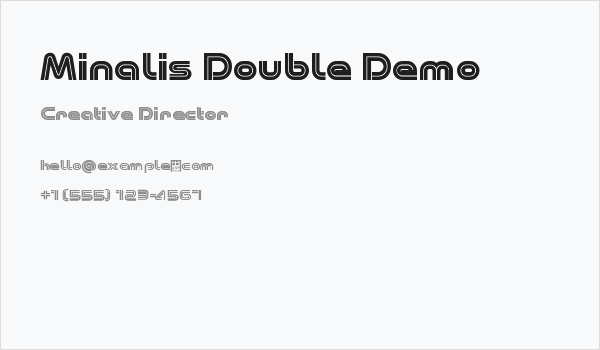 Minalis Double Demo Business Card