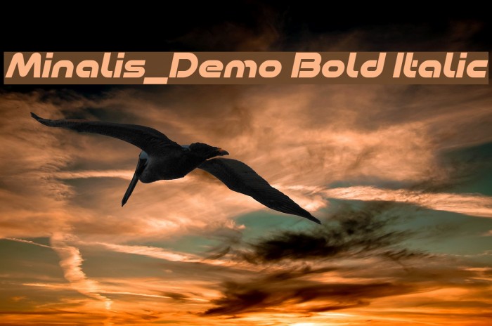 Minalis_Demo Bold Italic Font examples