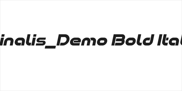 Minalis_Demo Bold Italic Logo