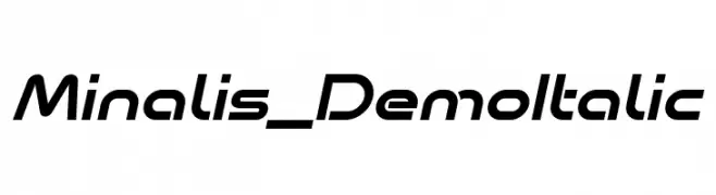 Minalis_Demo Italic  免费字体下载