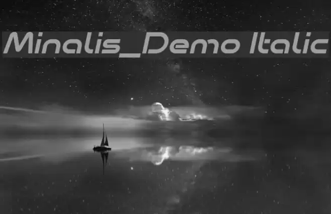 Minalis_Demo Italic Font examples