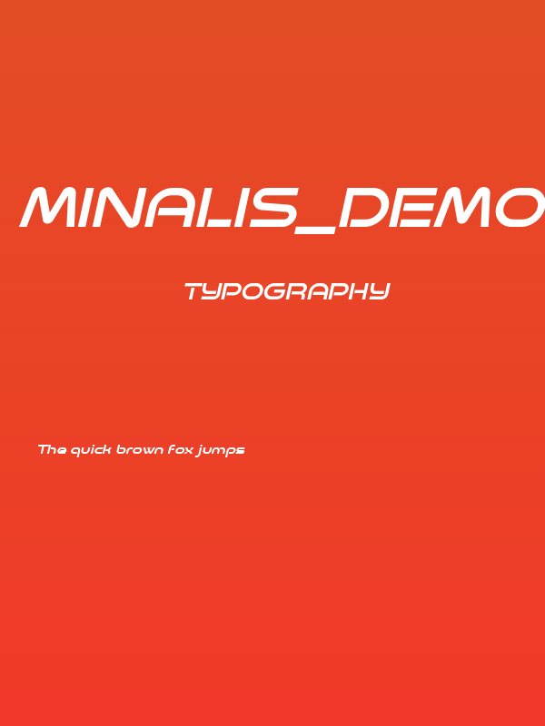 Minalis_Demo Italic Poster