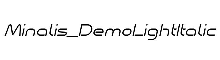 Minalis_Demo Light Italic  les polices de caractères gratuit tlcharger