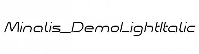 Minalis_Demo Light Italic  免费字体下载