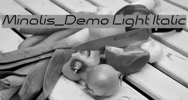 Minalis_Demo Light Italic Font examples