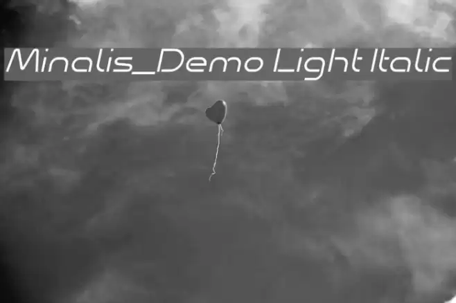 Minalis_Demo Light Italic Font examples