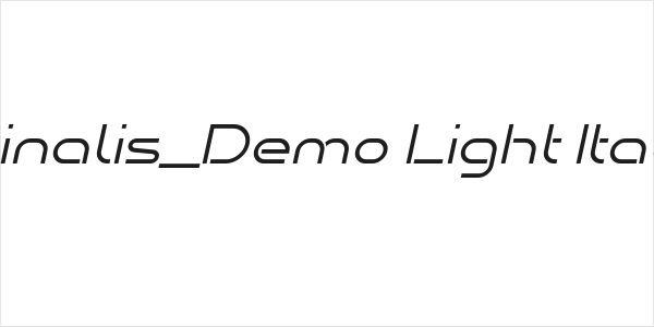 Minalis_Demo Light Italic Logo