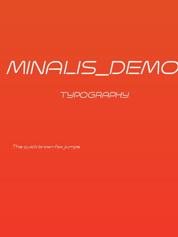 Minalis_Demo Light Italic Poster