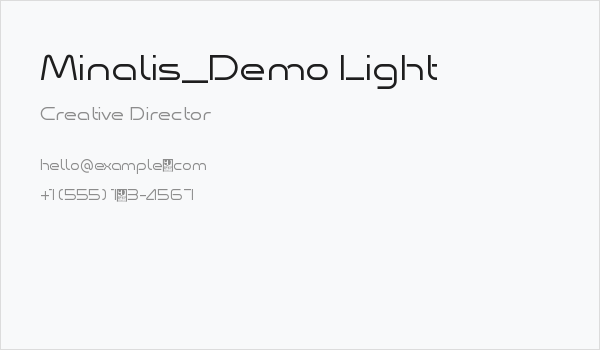 Minalis_Demo Light Business Card