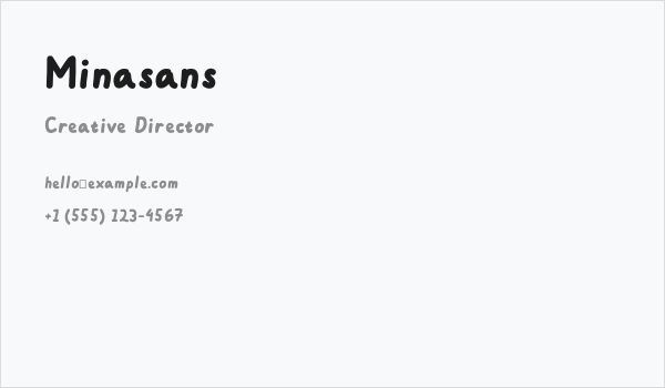 Minasans Business Card