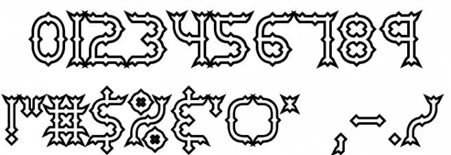 Mincer BRK Font OTHER CHARS