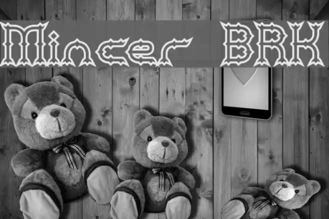 Mincer BRK Font examples