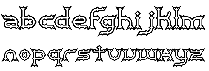 Mincer BRK Font LOWERCASE