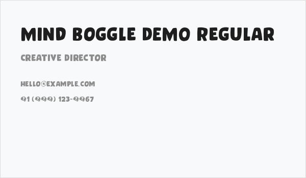 Mind Boggle DEMO Regular Business Card