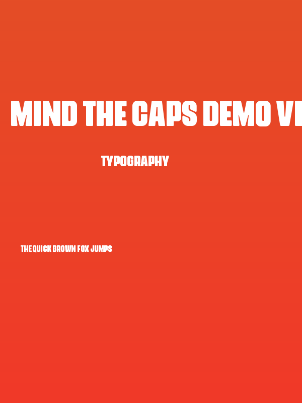 Mind The Caps DEMO VERSION Poster