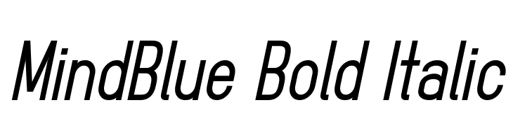 MindBlue Bold Italic Font