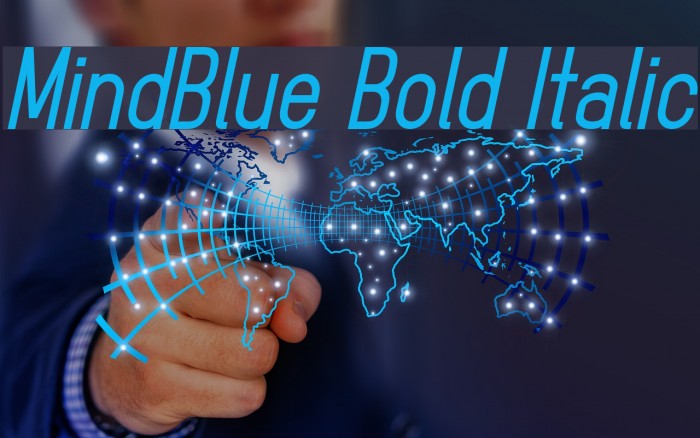 MindBlue Bold Italic Font examples