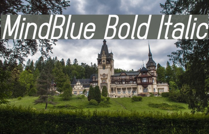 MindBlue Bold Italic Font examples