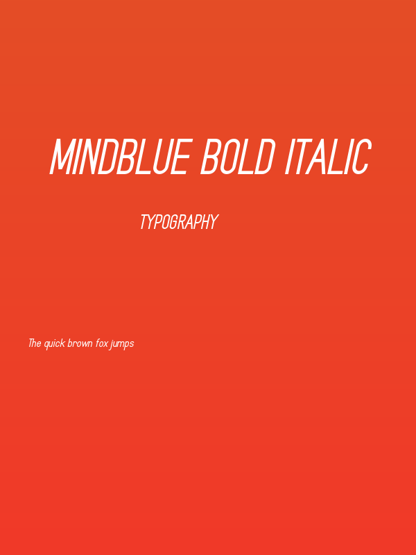MindBlue Bold Italic Poster