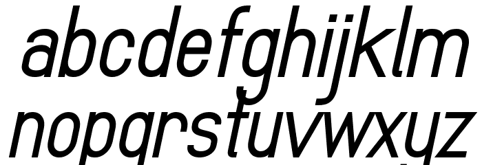 MindBlue Bold Italic Font LOWERCASE