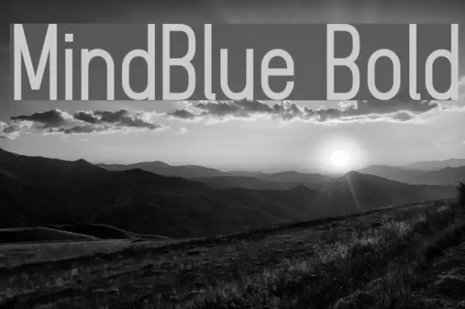 MindBlue Bold Font examples