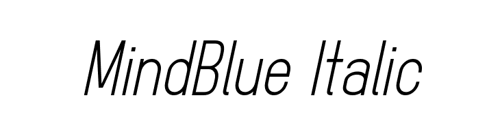 MindBlue Italic Font