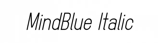 MindBlue Italic  les polices de caractères gratuit tlcharger