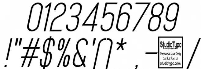 MindBlue Italic Font OTHER CHARS